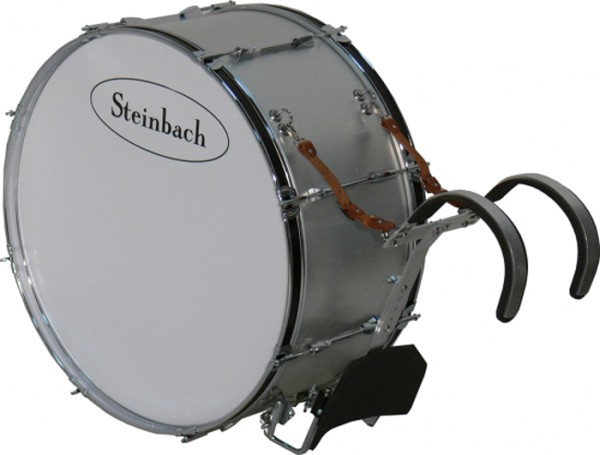 B-Ware Steinbach SMBD-2512-H Alu Marching Bassdrum 12 Zoll x 25 Zoll mit Tragegestell