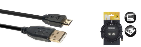 N-Serie USB 2.0 Kabel USB A/ micro USB B (m/m), 5 m