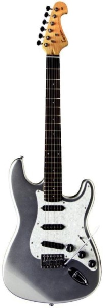 Tenson 4/4 E-Gitarre California ST Special Dual Blade in metallic-grey