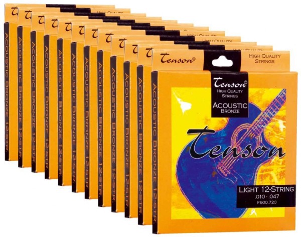 Tenson Gitarrensaiten für Akustik-Gitarre Bronze 12-saitig