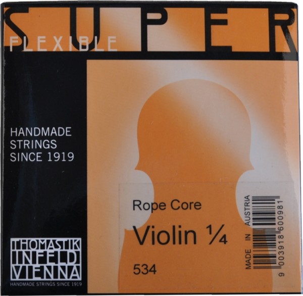 Thomastik 534 Superflexible Saitensatz 1/4 Geige/Violine E-Saite Stahl Alu umsponnen mittel