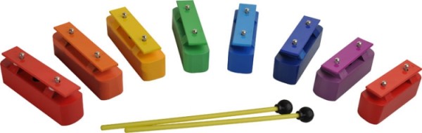 Steinbach 8 vollbunte Klangbausteine Tonumfang c2-c3