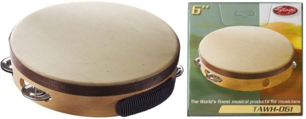 Stagg TAWH-061 6 Zoll vorgestimmtes Holz-Tambourin