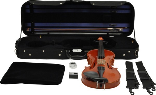 Geigenset Concerto 1/2 SET2 vollmassive Violingarnitur mit geflammten Boden