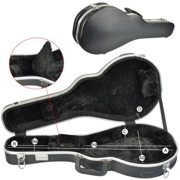 B-Ware Steinbach ABS Mandolinenkoffer für florentinisches Modell schwarz