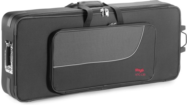 Stagg KTC-130 Leichter Keyboardkoffer 10mm mit Rollen und Griff (129,4 x 46,3 x 15,7 cm)