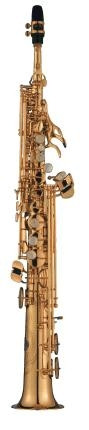 Jupiter JP-947GL Sopransaxophon in Bb-Stimmung mit Hoch-G-Klappe, Korpus aus Messing mit Goldlack