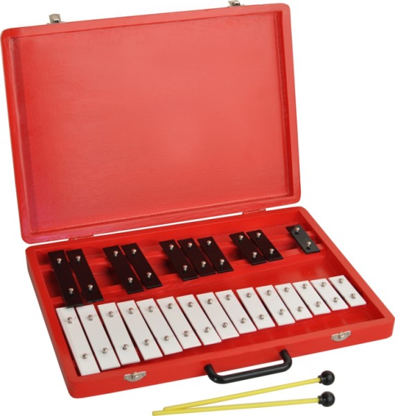 Steinbach Glockenspiel 25 schwarze & weiße Klangplatten zweireihig chromatisch