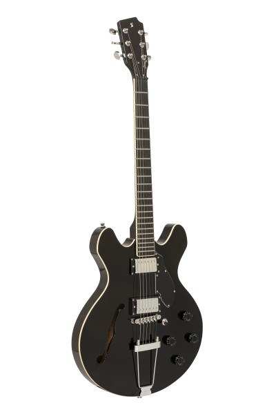Stagg SVY 533 BK E-Gitarre, Silveray Serie, 533 Modell, Ahornkorpus mit Hohlkammern