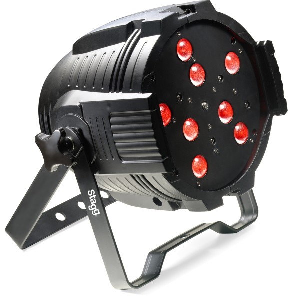 Stagg SLI KINGPAR4Z-0 LED Spotlight mit 8 x 8W RGBW 4-in-1 LEDs + motorisiertem Zoom