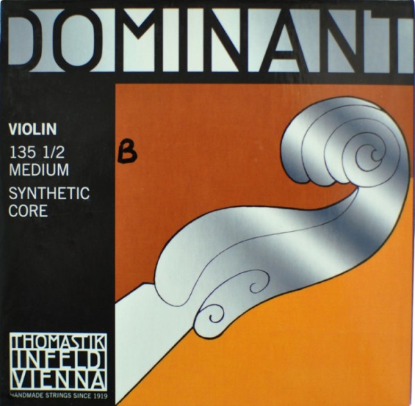 Thomastik 135BM Dominant Saitensatz 1/2 Geige/Violine E-Saite Chromstahl mittel