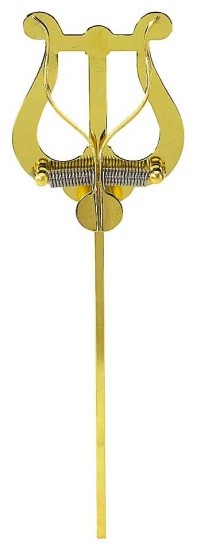 Marschgabel große Lyra 2 Drücker, messing