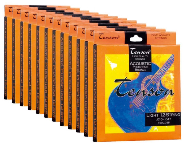 Tenson Gitarrensaiten für Akustik-Gitarre Phosphor Bronze 12-saitig ABVERKAUF