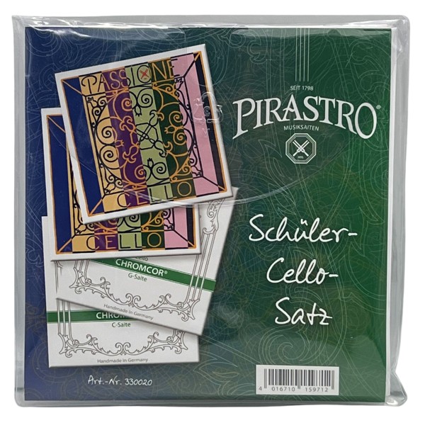Pirastro Schüler Cellosaiten 4/4 Saitensatz für Cello 4/4 Satz mittel 330020 Schüler-Cello-Satz