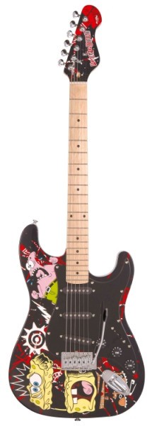 SPONGEBOB 4/4 E-Gitarre mit Verstärker und Zubehör