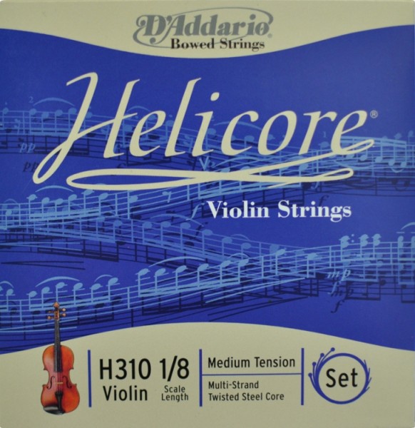 D`Addario Helicore Saitensatz 1/8 Geige/Violine E-Saite Carbonstahl verzinnt mittel