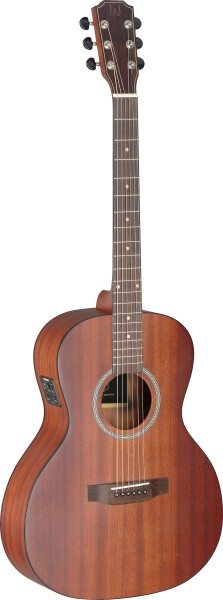 J. N. DEV-PFI BBST DEV-PFI BBST Elektro-Akustische Parlor Gitarre mit Decke aus massivem Mahagoni, D