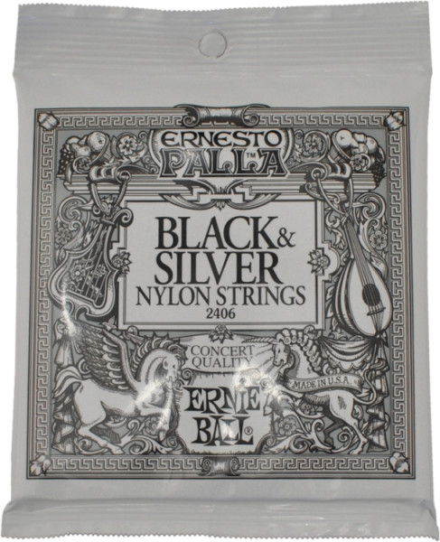Ernie Ernie Ball Gitarrensaiten für Klassikgitarre Ernesto Palla High Tension Black Silver ABVERKAUF
