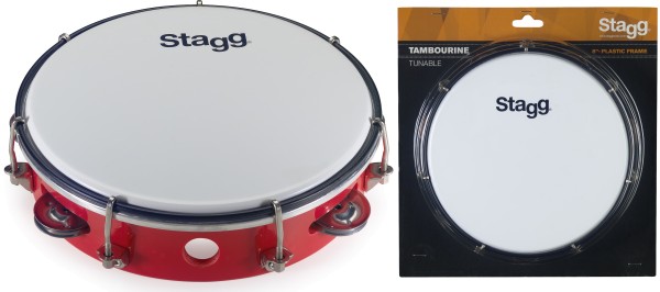Stagg TAB-108P/RD 8 Zoll stimmbares Kunststoff Tambourin