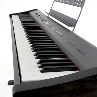 HEMINGWAY Digital Piano DP201 Anthracite, PVC-Finish 88 gewichtete Tasten inkl. Ständer & Sustain-Pe