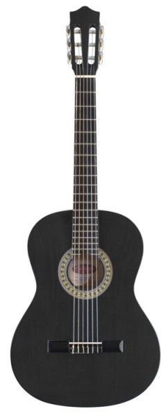 Stagg C505 BK 1/4 Klassik-Gitarre in schwarz mit Lindendecke