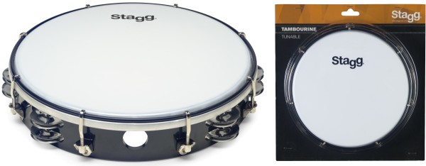 Stagg TAB-210P/BK 10 Zoll stimmbares Kunststoff Tambourin