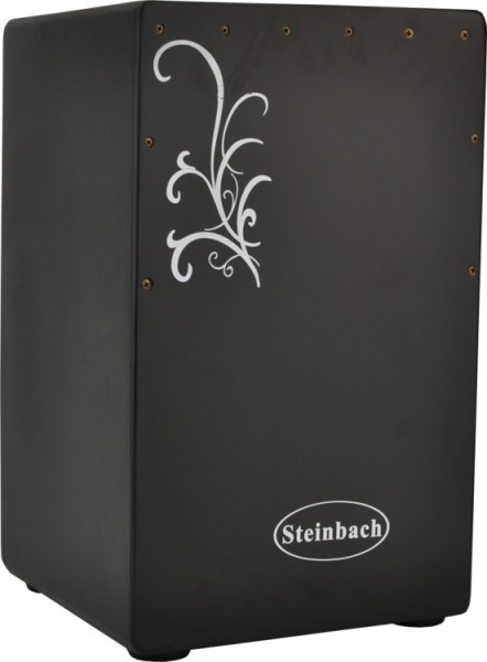 Steinbach Cajon matt schwarzes Modell mit weissem Ornament inkl. Tasche
