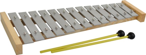 Steinbach Glockenspiel 13 silberne Klangplatten diatonisch Tonumfang von c''-a'''