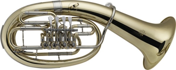 Stagg 77-EUR-HGO B-Bariton Pro ovale Bauart 4 Drehventile im Softcase
