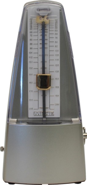 Meyne Metronom Design Serie Modell Campagne-Silver mit Glocke