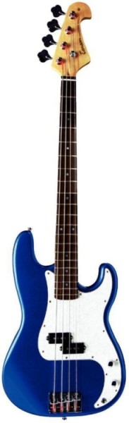 Tenson 4/4 E-Bass California P Deluxe in metallic blue