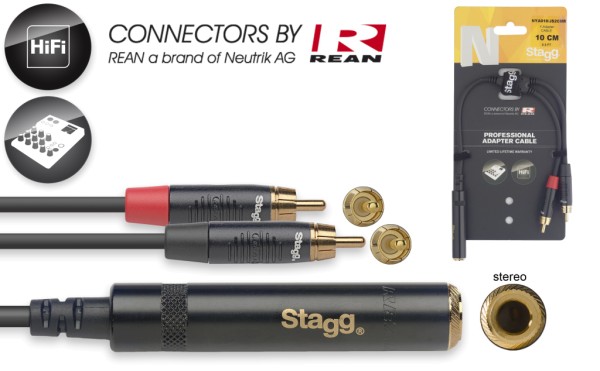 N-Serie Y-Adapter Kabel -Stereo Phono Stecker/ 2x