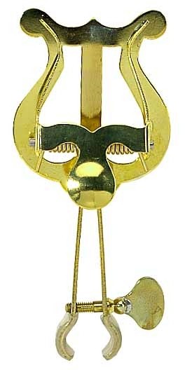 Marschgabel für Trompete, kleine Lyra, 1 Drücker, messing