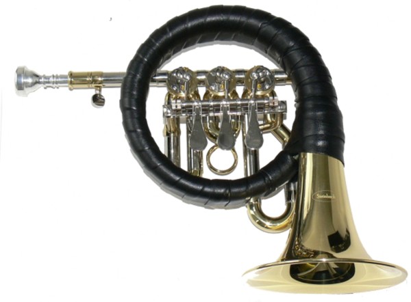 Steinbach Fürst Pless Horn Jagdhorn Posthorn Bb- Stimmung Stimmzug Zylinderventile Tasche