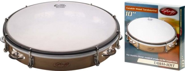 Stagg TAWH-101T 10 Zoll stimmbares Holz-Tambourin