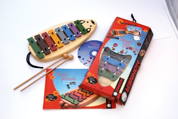 Hohner Glockenspiel Set Spiel mit Musik inkl. Spielheft und CD