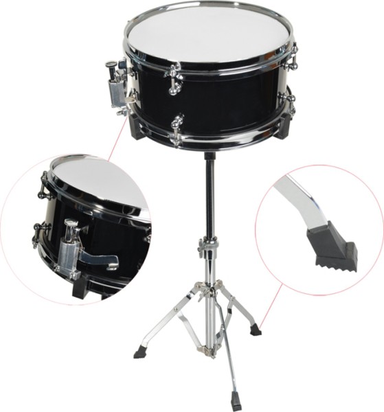 Steinbach Snare Drum 10x6 Zoll für Kinderschlagzeug schwarz inkl. Ständer