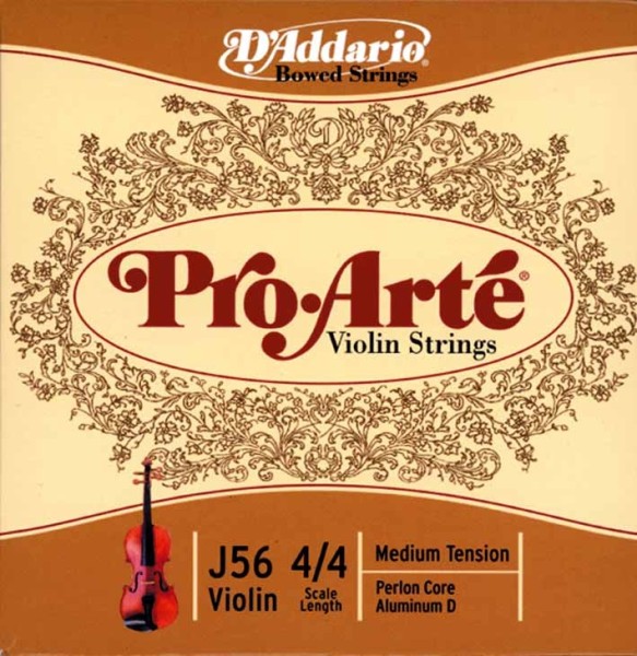 D`Addario Pro Arté Saitensatz 4/4 Geige/Violine E-Saite Carbonstahl verzinnt mittel