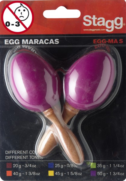 Stagg EGG-MA S/MG Maracas Paar Kunststoff eiförmig magenta
