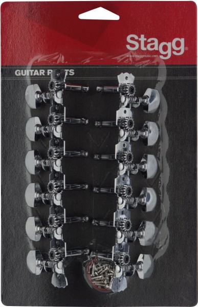Stagg KG679 Ersatz-Maschinen Köpfe für Western-Gitarren 12er Set