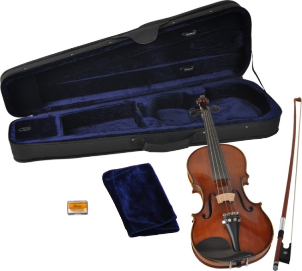 Geige Violine Kinder Schüler Bogen Kolofon Koffer 4/4 Buchsbaumgarnitur ab 12 J. 