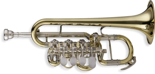 Stagg 77-TPR Hoch B/A Piccolo Trompete im Softcase