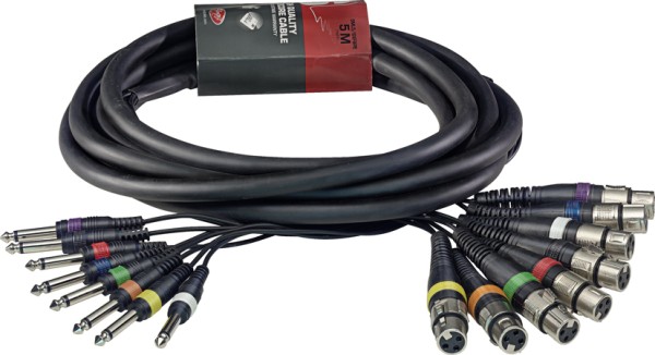 Stagg ML-05/8XF8PMH Pro multikern kabel - 8 x XLR W / 8 x 1/4, klinke