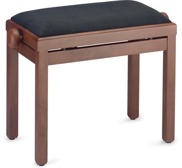 Stagg Klavierbank in Mahagoni matt mit schwarzem Stoffbezug