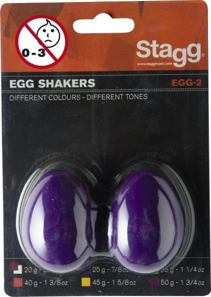 Stagg EGG-2 PP Schütteleier Paar Kunststoff violett