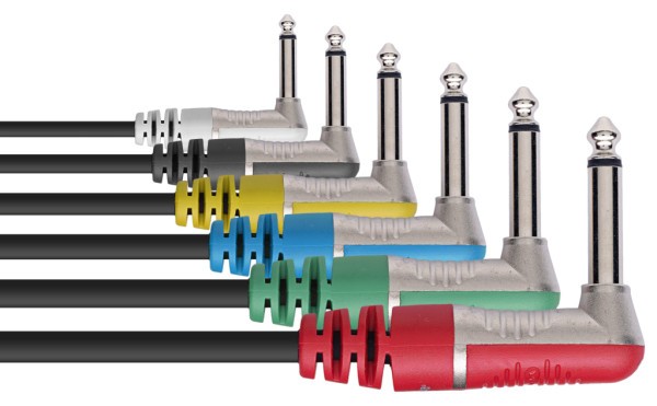 N-Serie, Mono Winkelklinke Patchkabel-Set - 6 Stück
