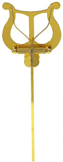 Marschgabel große Lyra, 2 Drücker, messing