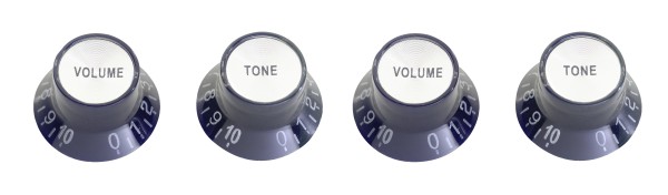 Volume- (x 2) und Tone-Potis (x2) für P-Typ E-Gitarre, Schwarz