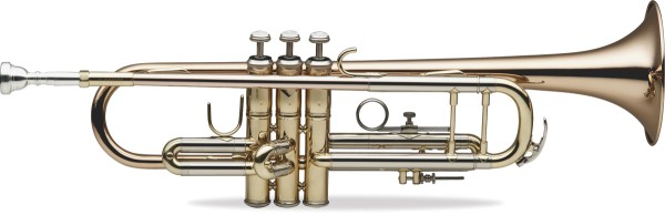 Levante LV-TR6305 Professionelles Bb Trompete, Schallstück und Mundrohr in Goldmessing