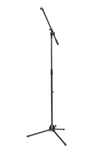 Stagg MIS-1024BK Mikrofon-Stativ mit ausziehbarem Schwenkarm und umklappbarem Metallfuß